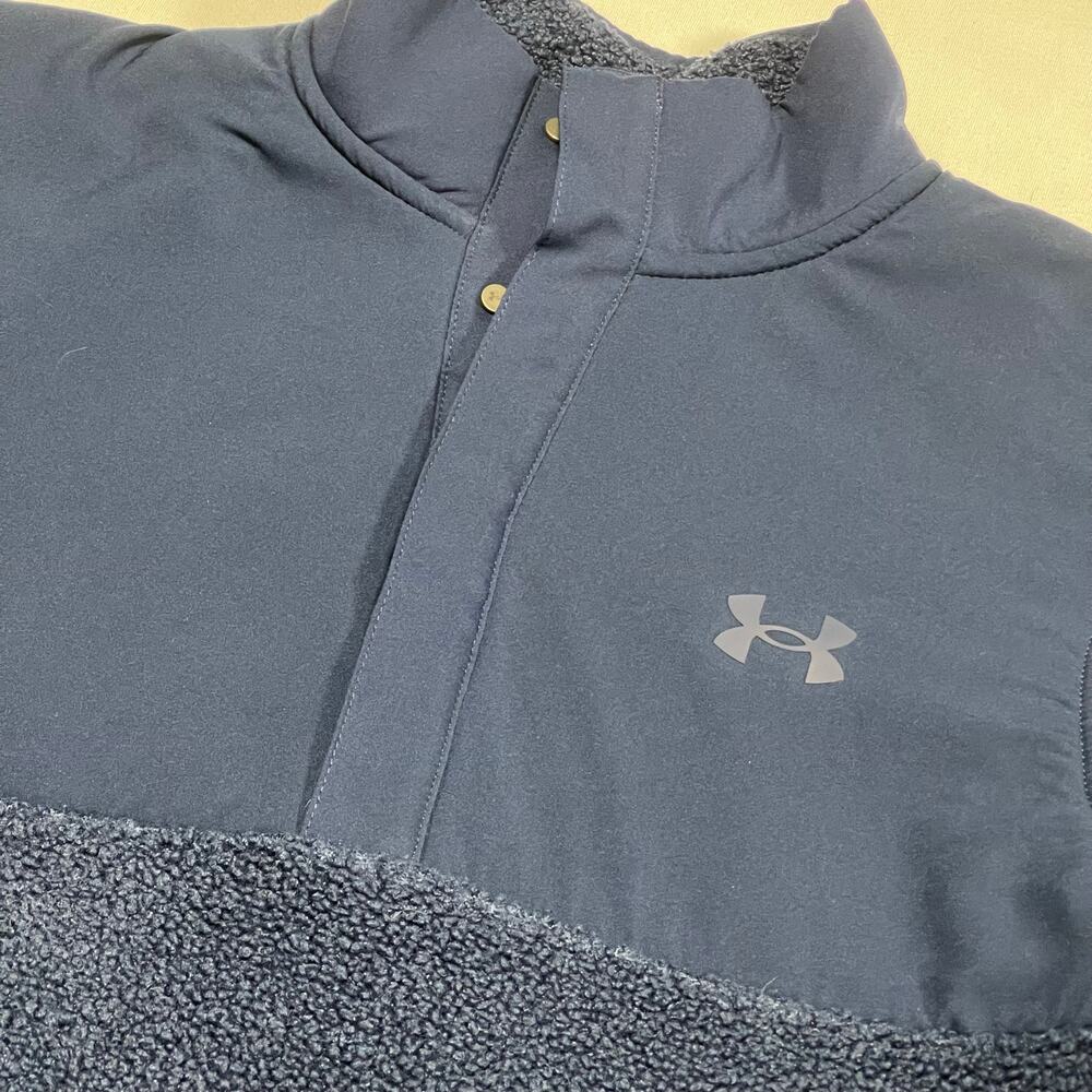 Under Armour SweaterFleece Pile Pullover Navy Men’s Small